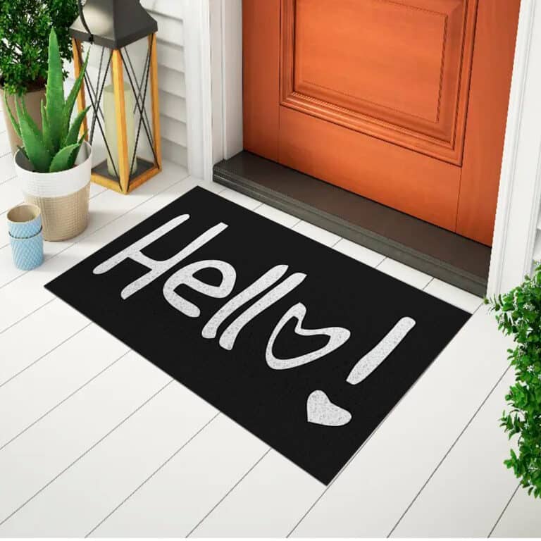Capacho Frase – Hello Fundo Preto