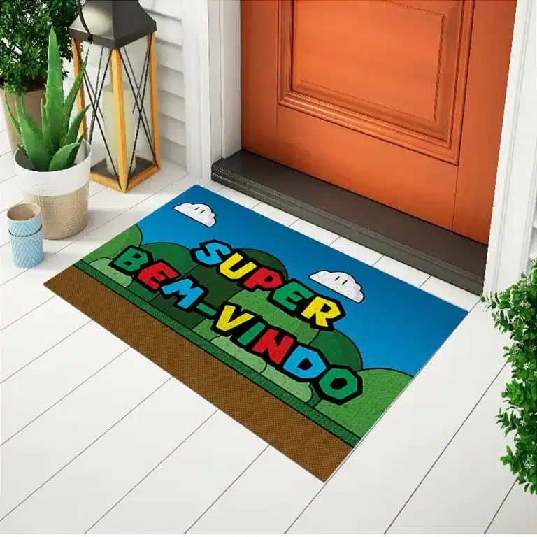 Capacho Divertido Super Bem-Vindo Mario