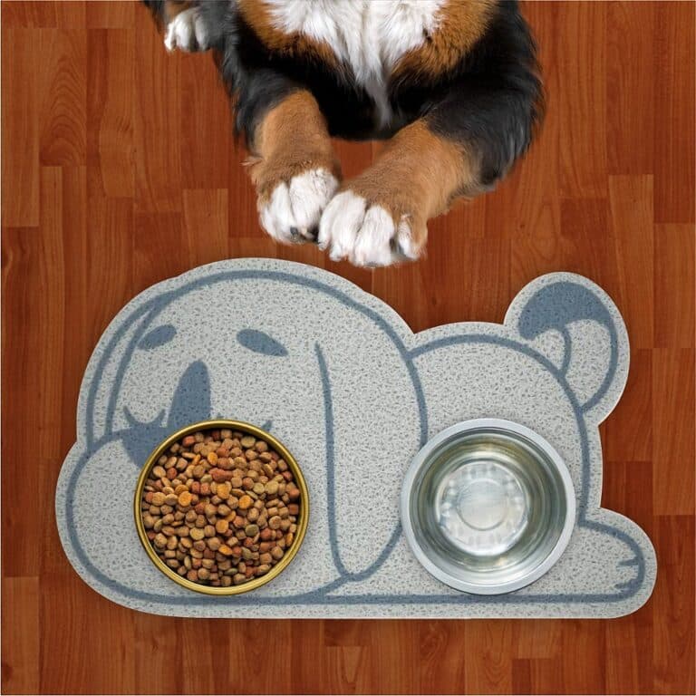 Tapete Capacho Jogo Americano para Comedouro e Bebedouro Água e Comida 3D SLEEPDOG Azul Bebe