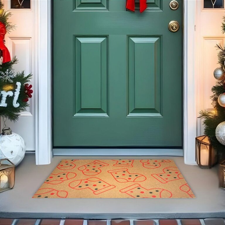 Tapete De Porta Capacho Divertido Bota de Papai Noel