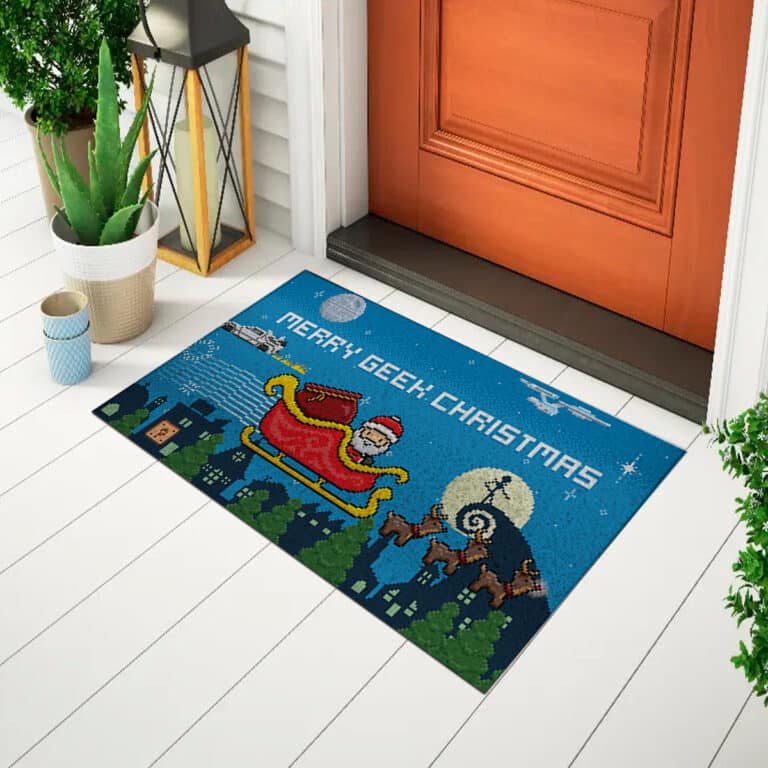 Tapete De Porta Capacho Natalino MERRY GEEK CHRISTIMAN
