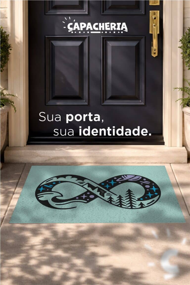 Tapete De Porta Capacho Infinito para Porta em PVC – Tapete Antiderrapante Decorativo Natureza